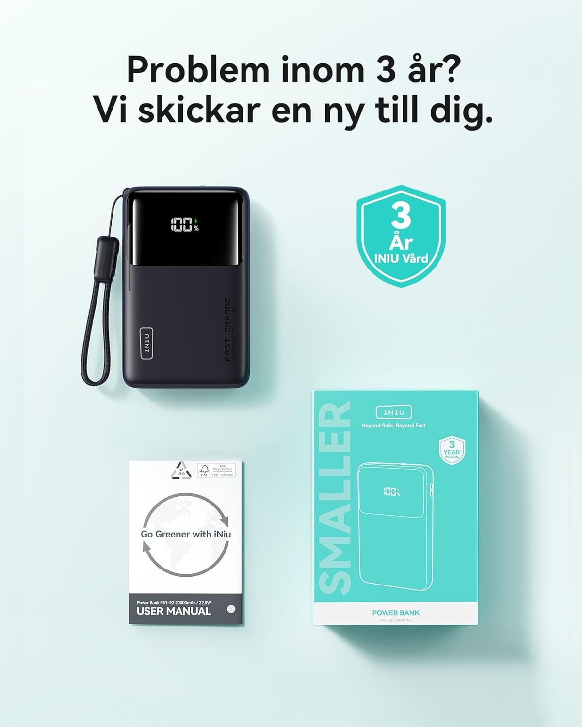 INIU Super Slim 10000mAh Power Bank