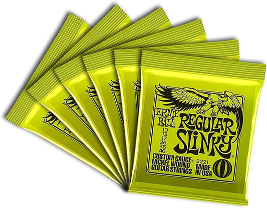 Ernie Ball Regular Slinky Nickel Wound Electric Guitar Strings - 10-46 Gauge