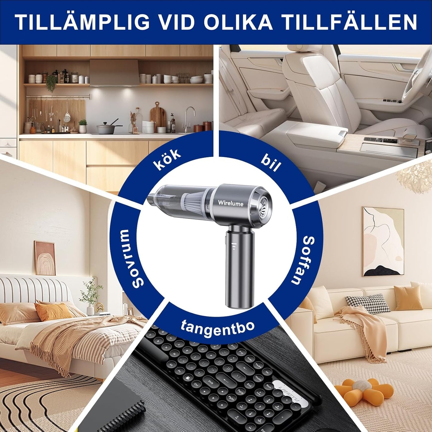 Handheld Vacuum Cleaner Cordless Powerful 22000Pa