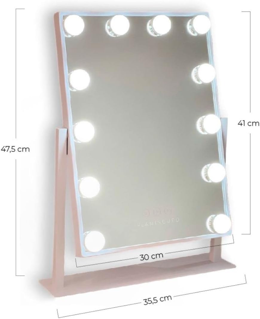 Flamingueo Makeup Mirror with Lighting