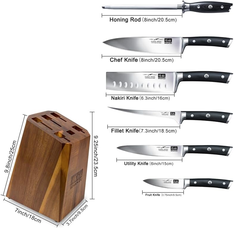 SHAN ZU Santoku Knife 18cm