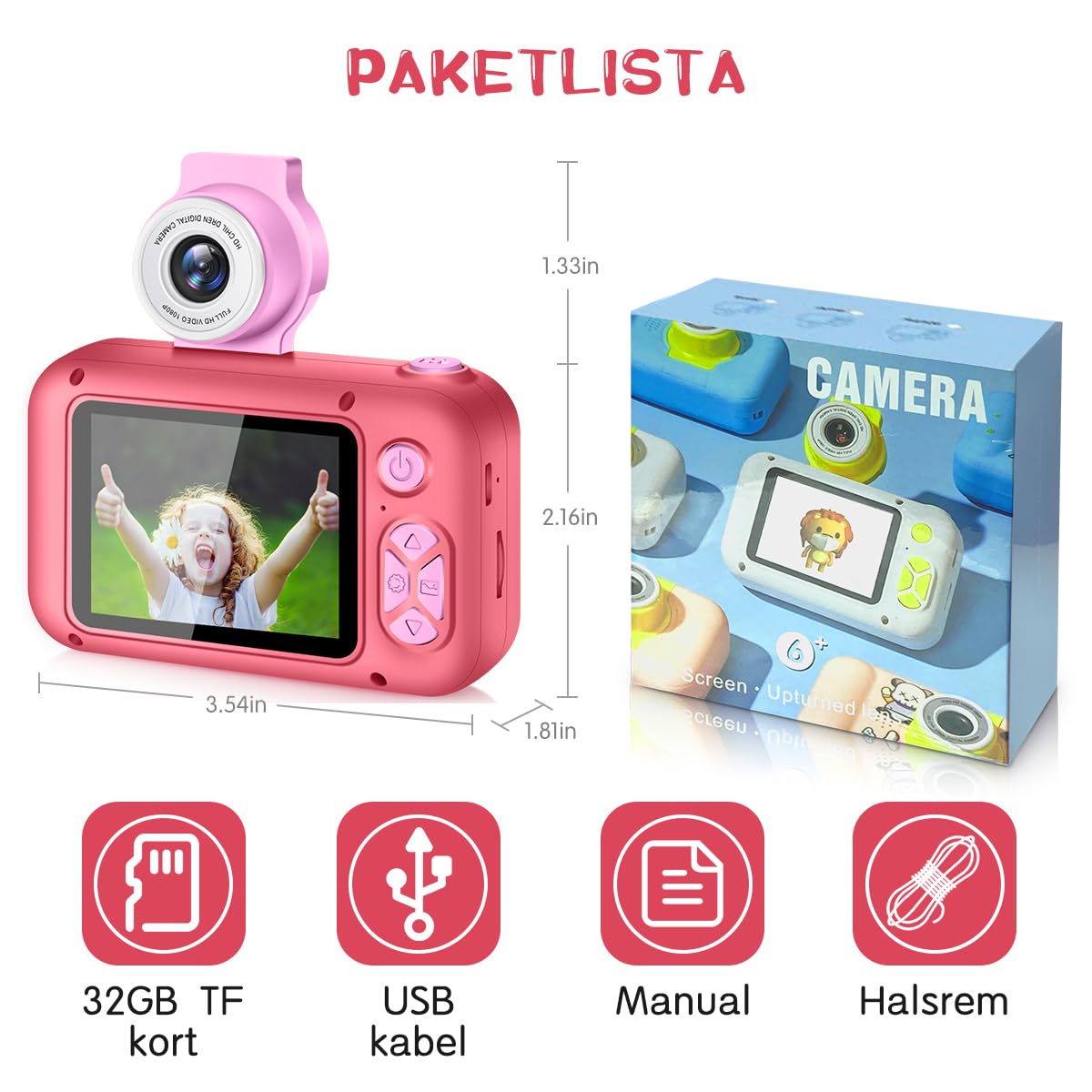 Kids Digital Camera, 3-12 years old. Several colors