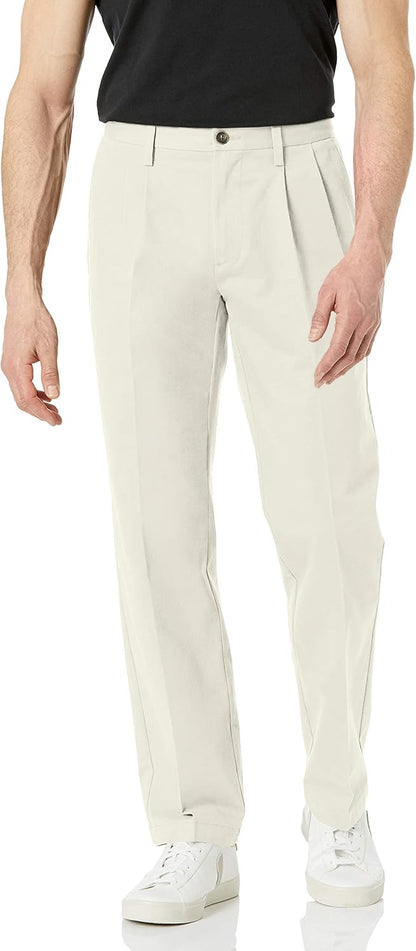 Amazon Essentials men’s classic-fit wrinkle-resistant pleated chino pants