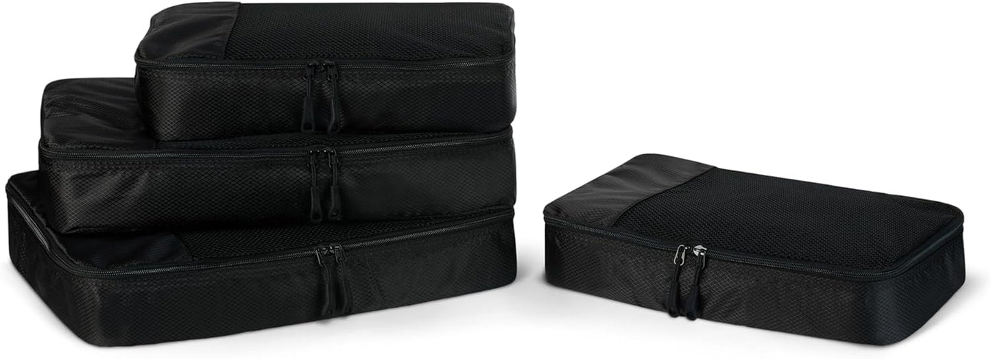 Amazon basics large clothing bags, all grey, M, Pack of 4 x M