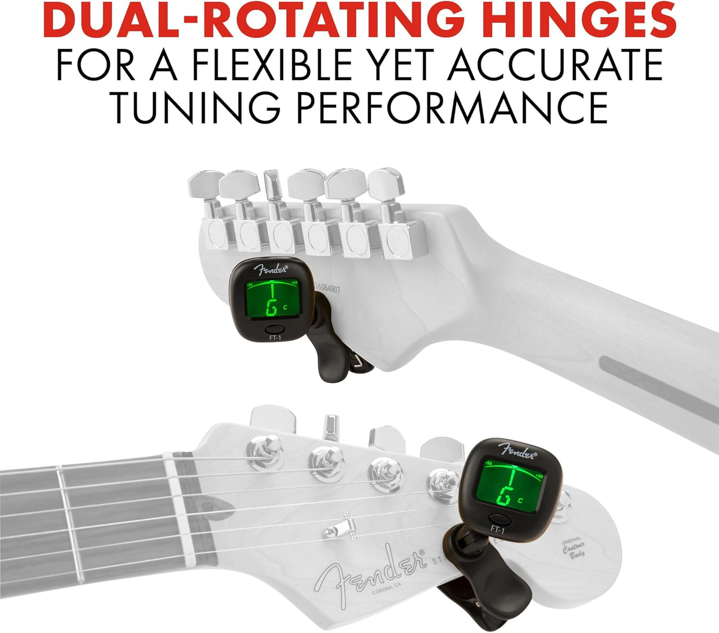 Fender FT-1 Pro Clip-On Tuner LCD Screen