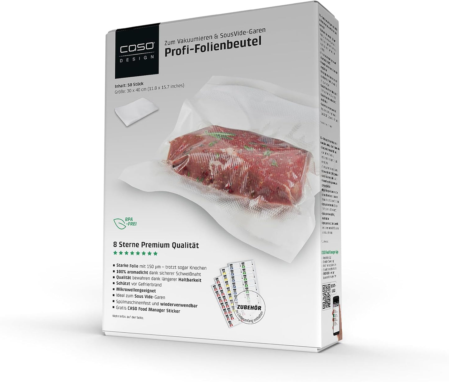 CASO Professional Foil Bags 20 x 30 cm/50 Bags