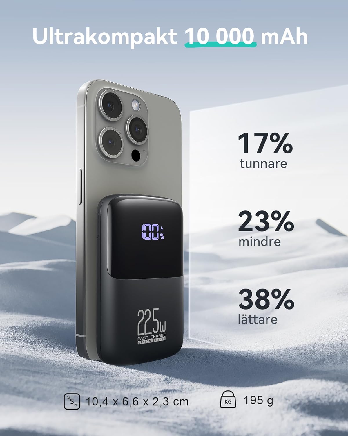 INIU Super Slim 10000mAh Power Bank