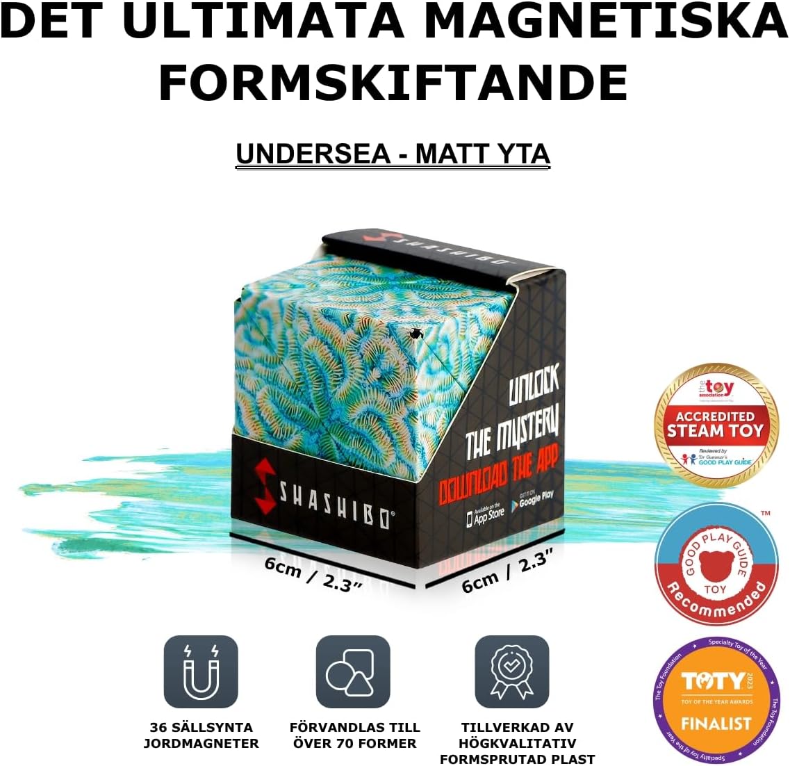 SHASHIBO Shape Changing Box - Award Winning, Patented Fidget Cube