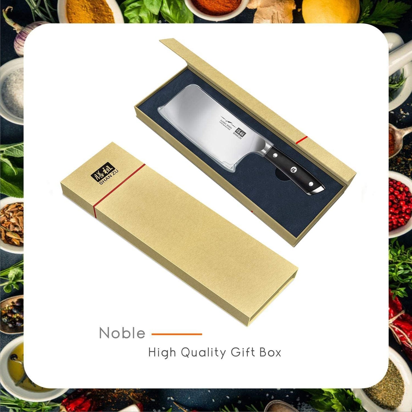 SHAN ZU Santoku Knife 18cm