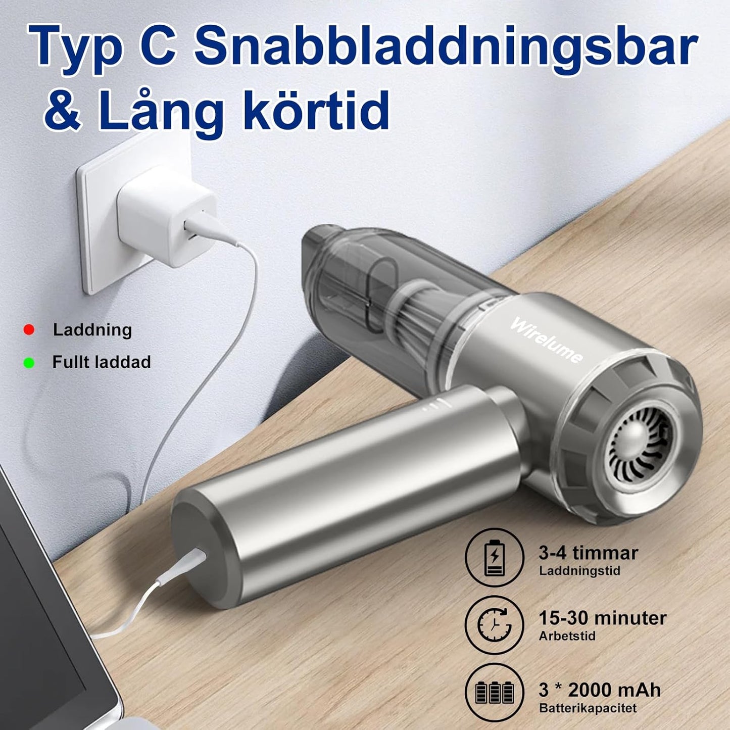 Handheld Vacuum Cleaner Cordless Powerful 22000Pa