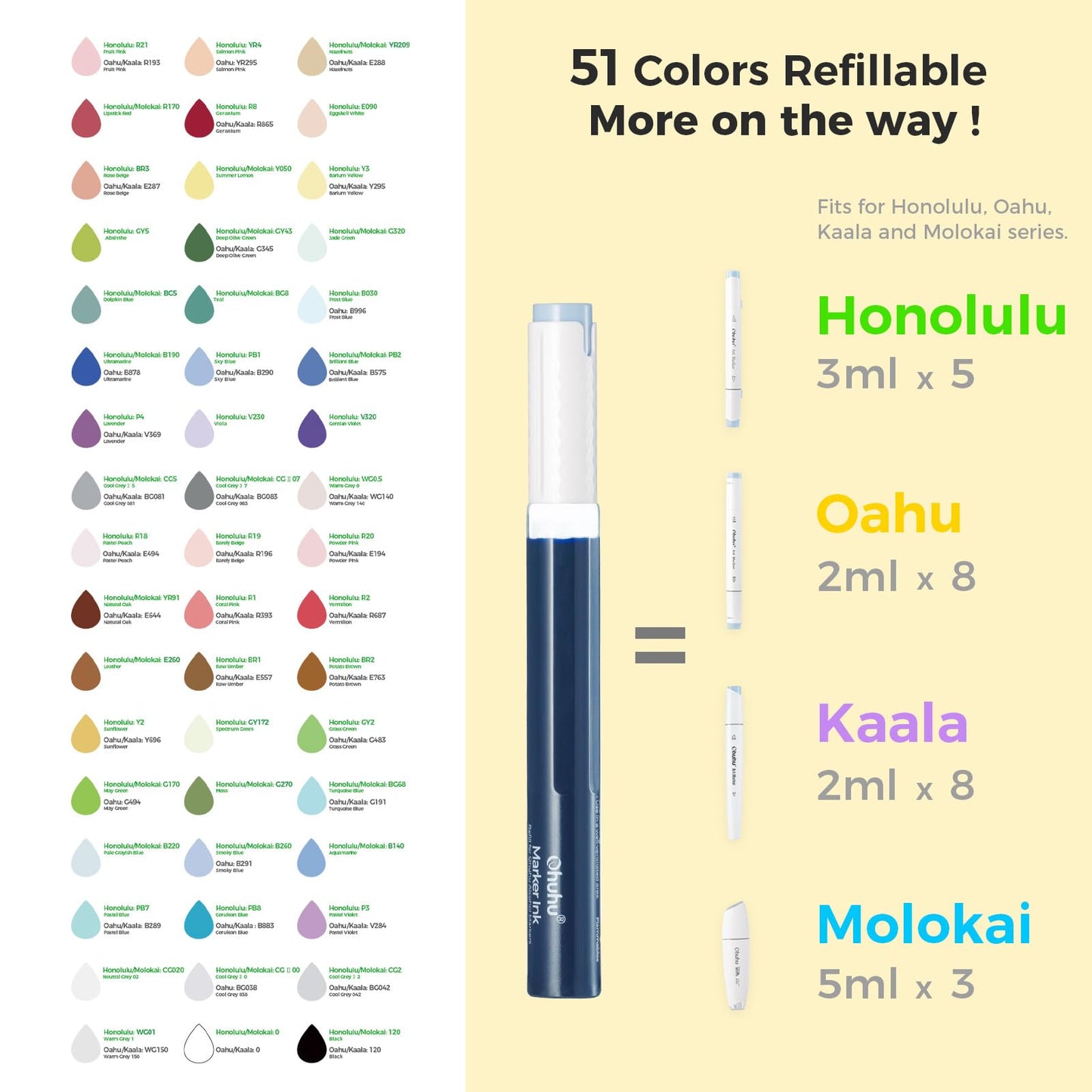 Ohuhu Alkoholmarker 48 colours