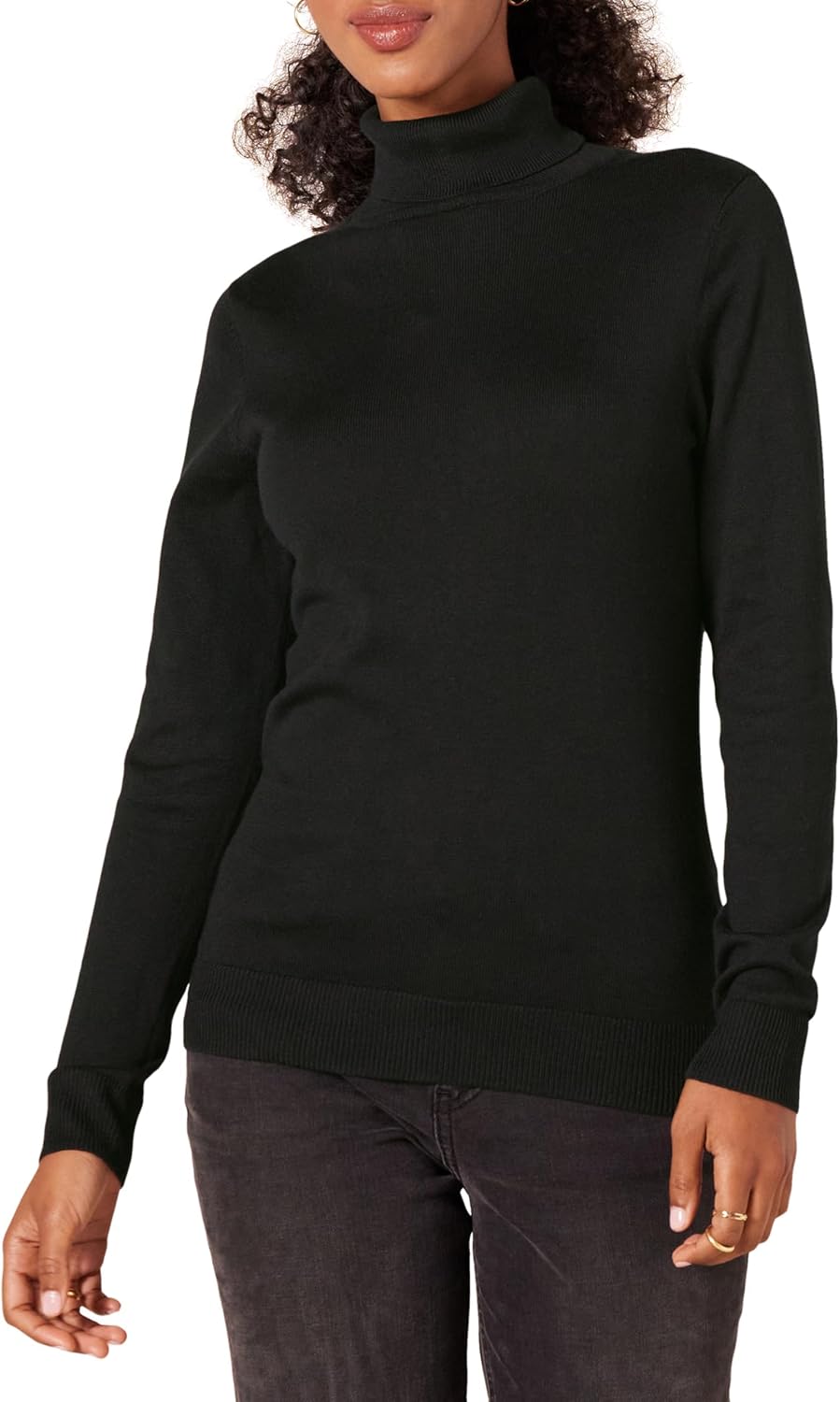 Amazon Essentials women’s lightweight long-sleeve mock neck top, classic fit
