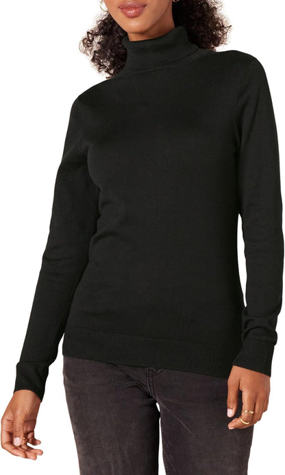 Amazon Essentials women’s lightweight long-sleeve mock neck top, classic fit