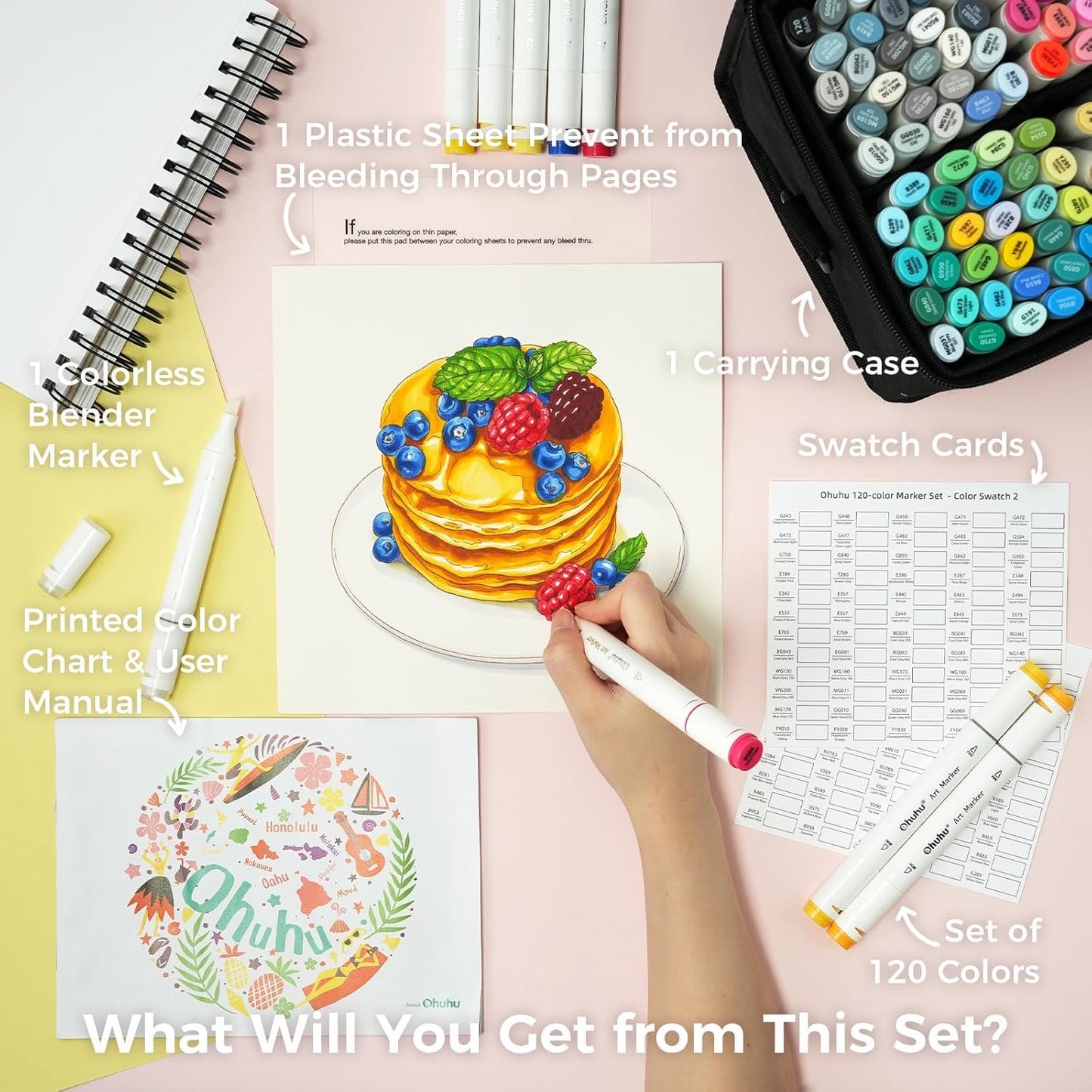 Ohuhu Alkoholmarker 120 colours