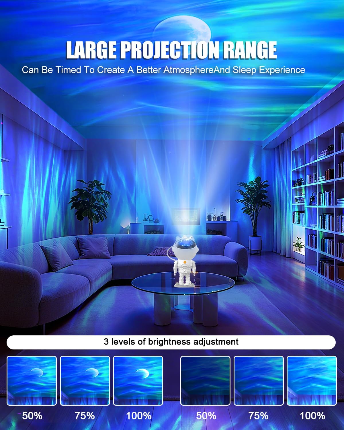 Astronaut Starry Sky Projector Moon Lamp LED Night