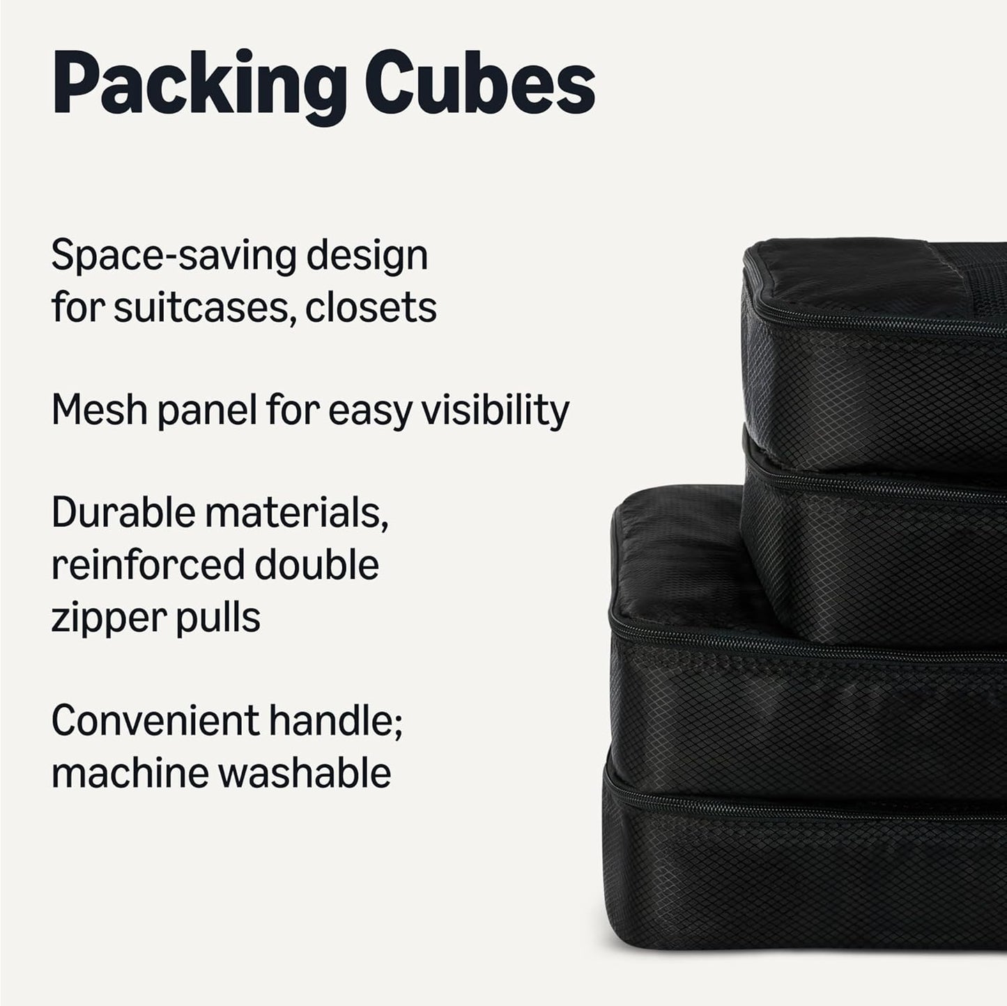 Amazon basics large clothing bags, all grey, M, Pack of 4 x M