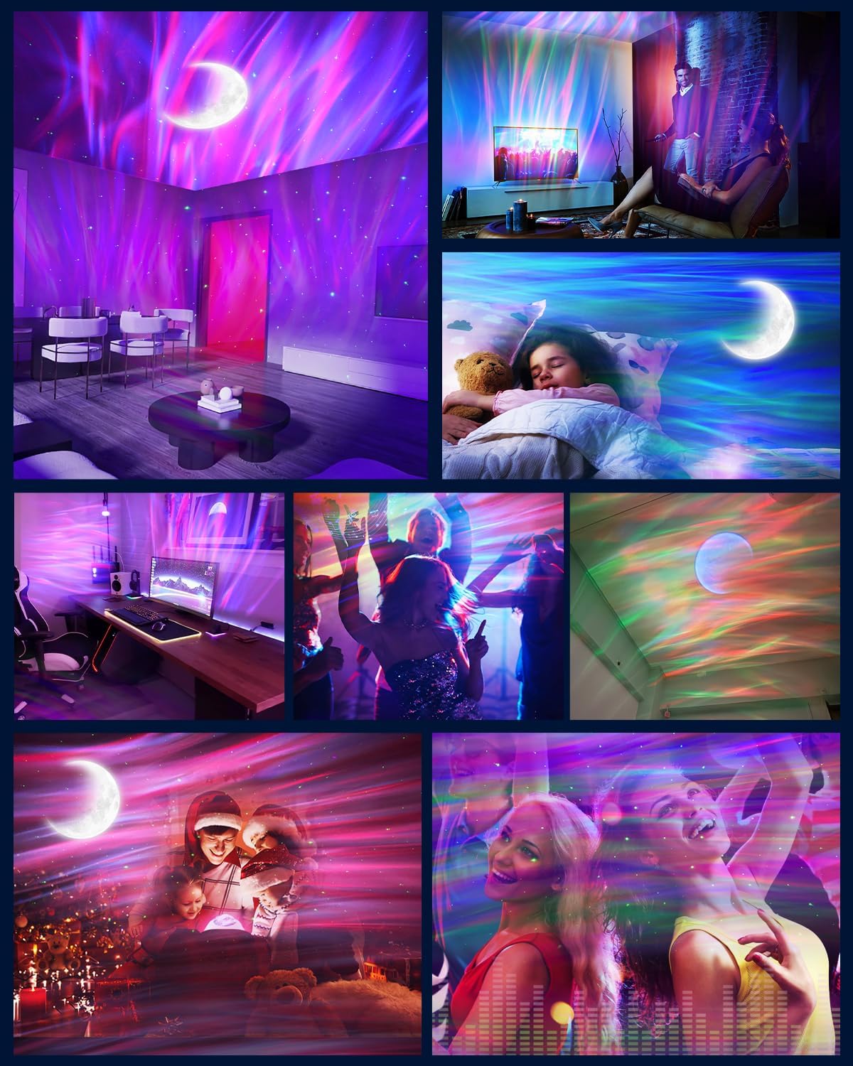 Astronaut Starry Sky Projector Moon Lamp LED Night