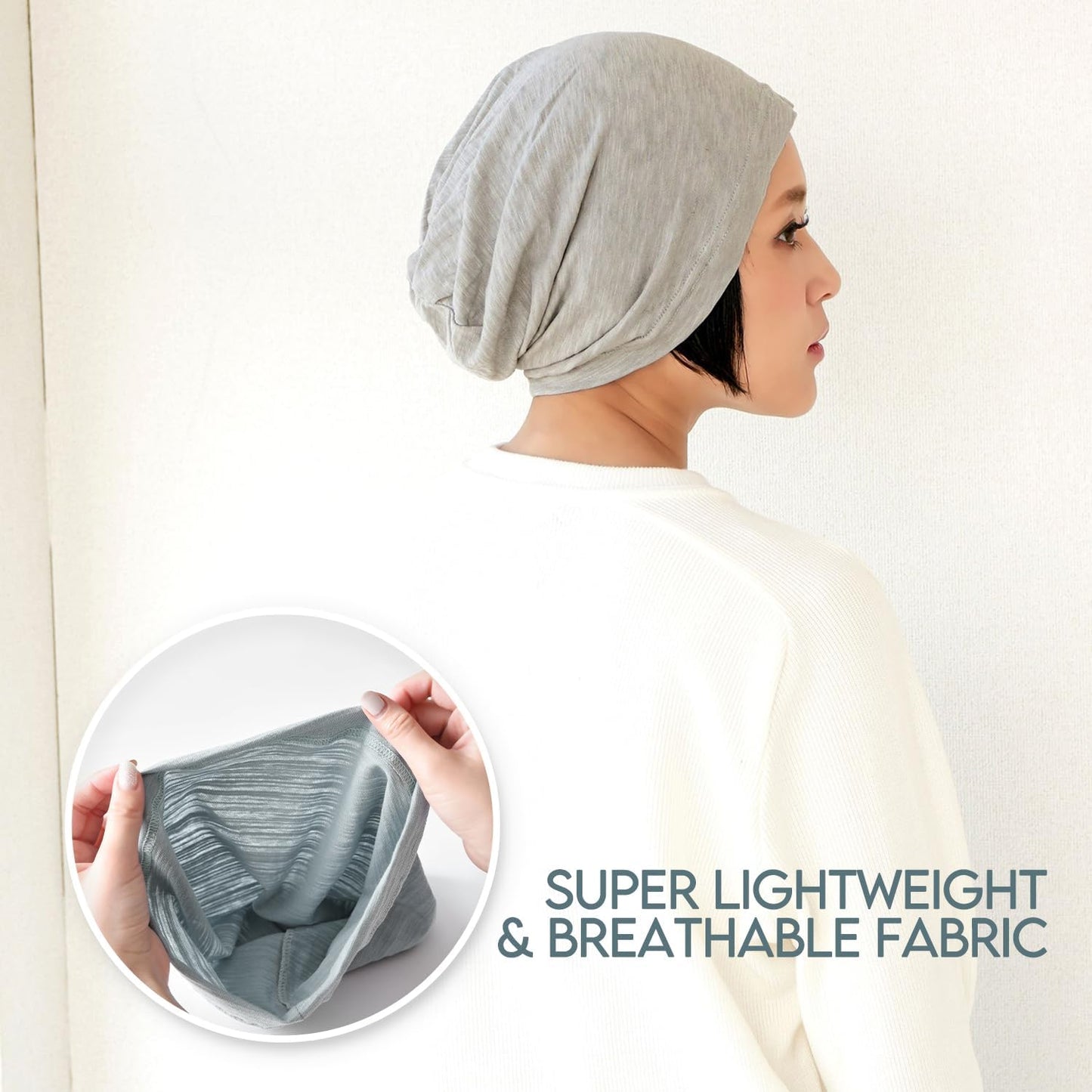 CHARM unisex beanie, 100% cotton summer hat, thin, lightweight, sweat-absorbent