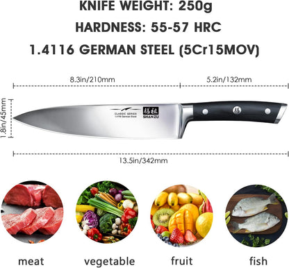 SHAN ZU Santoku Knife 18cm