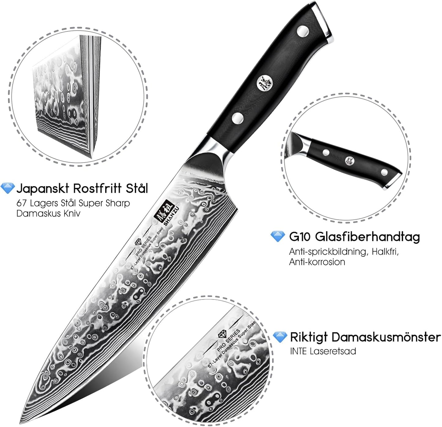 SHAN ZU Japanese Chef's Knife 20cm