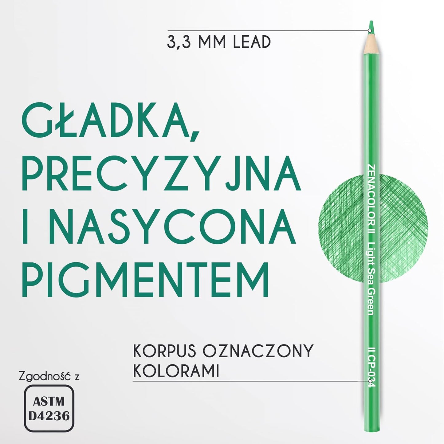 72 Coloured Pencils (Numbered) with Metal Box by Zenacolor