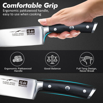 SHAN ZU Kitchen Knives 3 pieces (200mm, 153mm, 95mm)