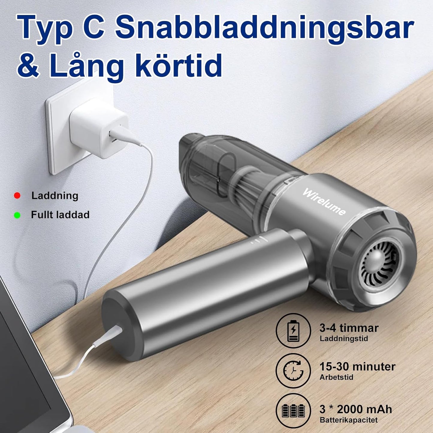 Handheld Vacuum Cleaner Cordless Powerful 22000Pa