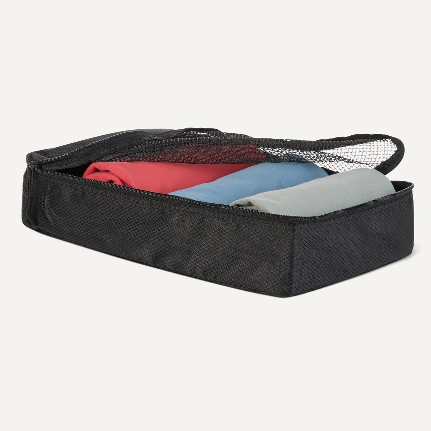 Amazon basics large clothing bags, all grey, M, Pack of 4 x M