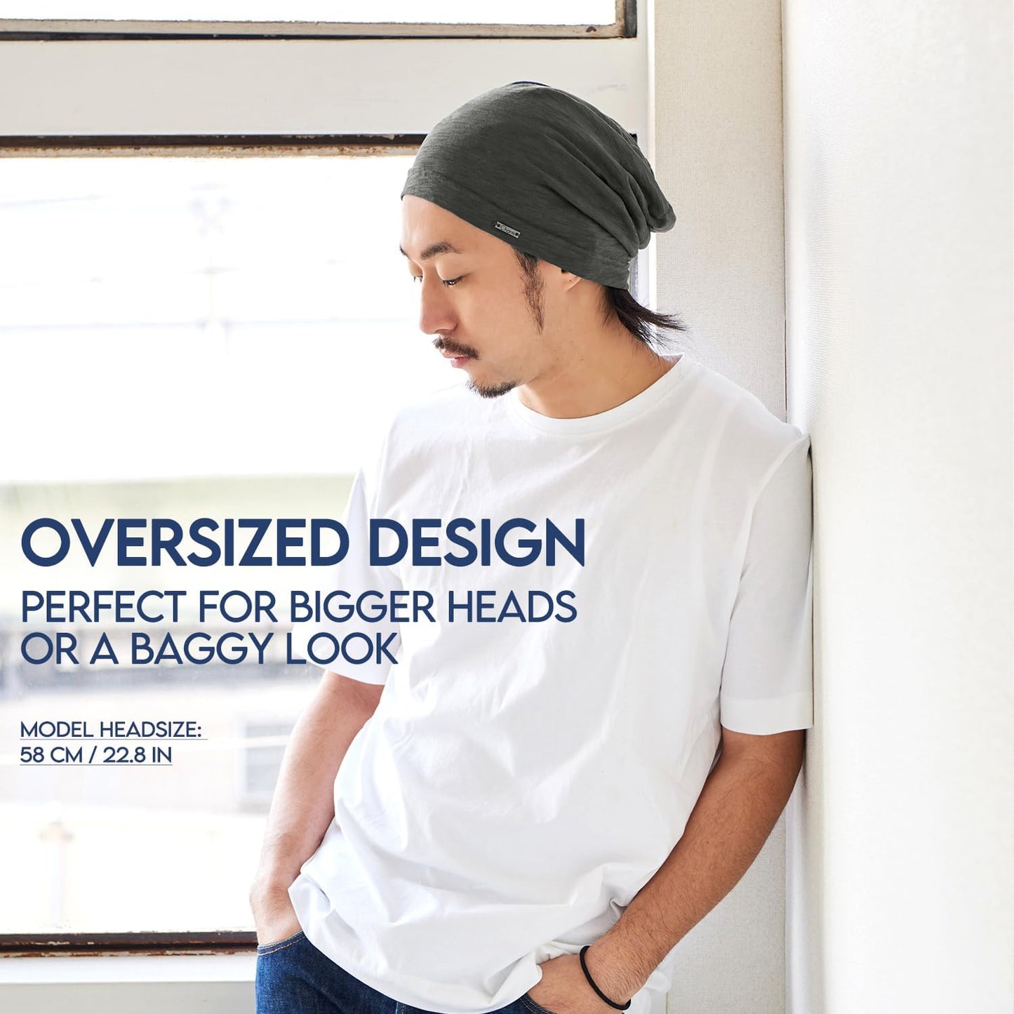 CHARM unisex beanie, 100% cotton summer hat, thin, lightweight, sweat-absorbent