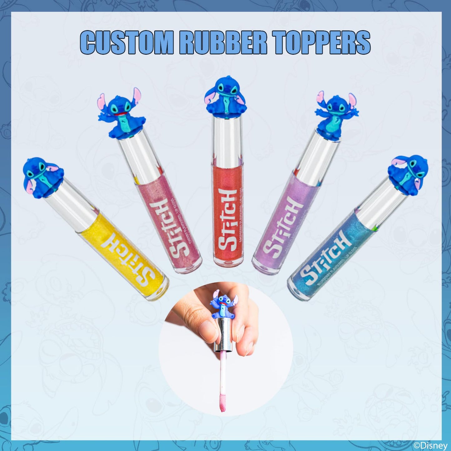 Kids Disney Stitch plant-based lip gloss set - 10 pieces