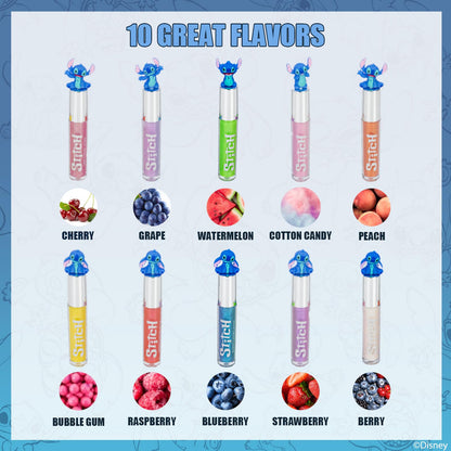 Kids Disney Stitch plant-based lip gloss set - 10 pieces