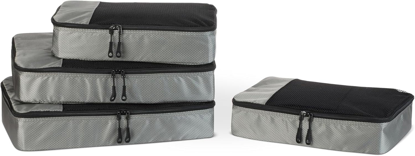 Amazon basics large clothing bags, all grey, M, Pack of 4 x M