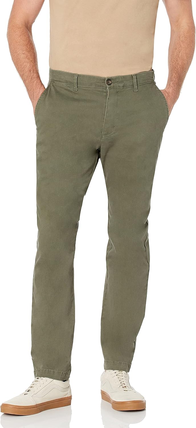 Amazon Essentials men’s casual stretch chinos, athletic fit