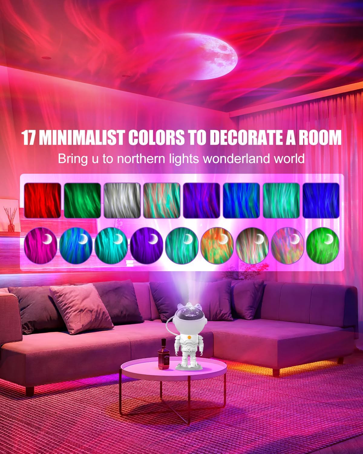 Astronaut Starry Sky Projector Moon Lamp LED Night