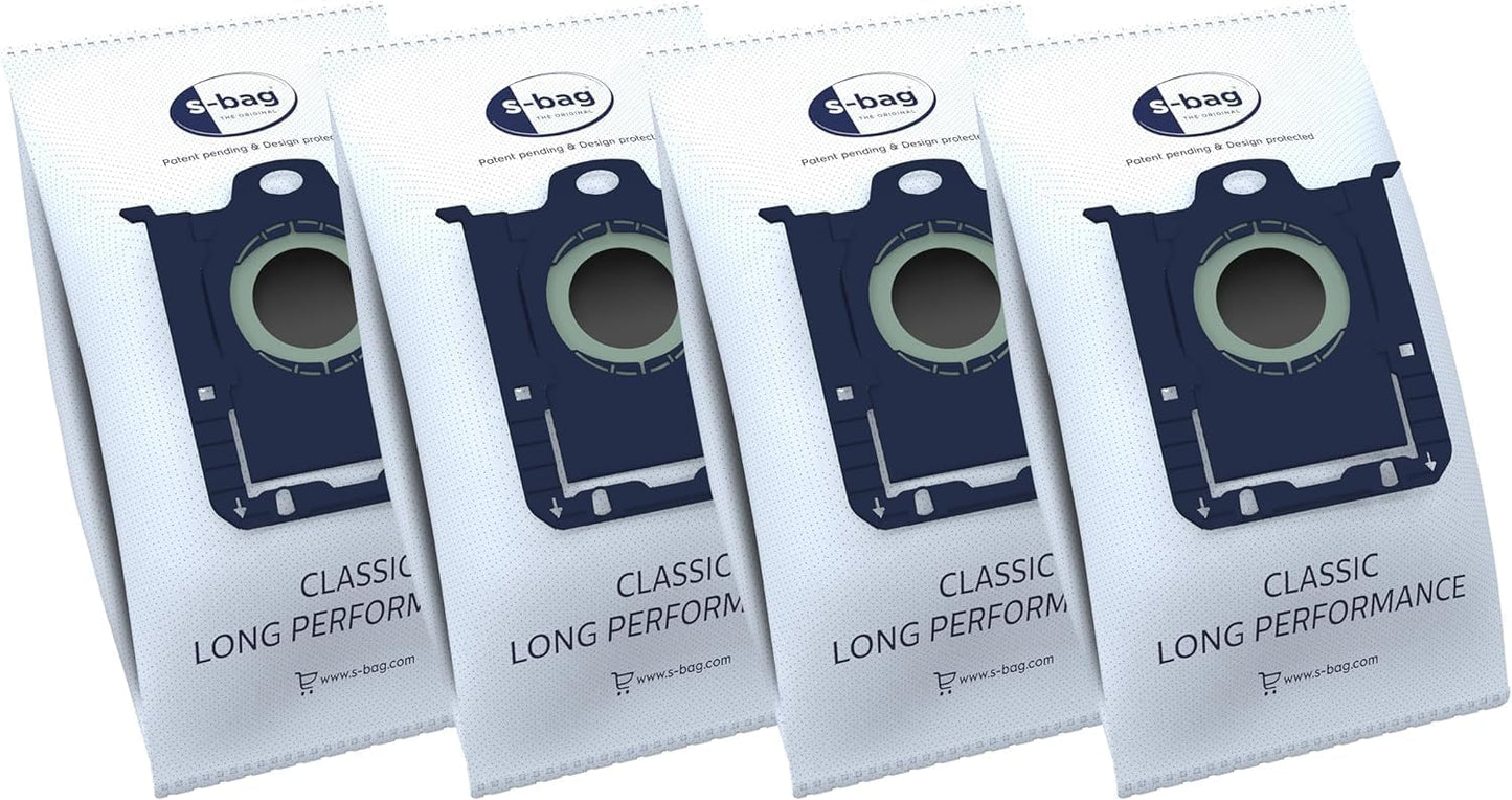 Electrolux E201S Vacuum Bags S-Bag Classic Long Performance, 4 Bags