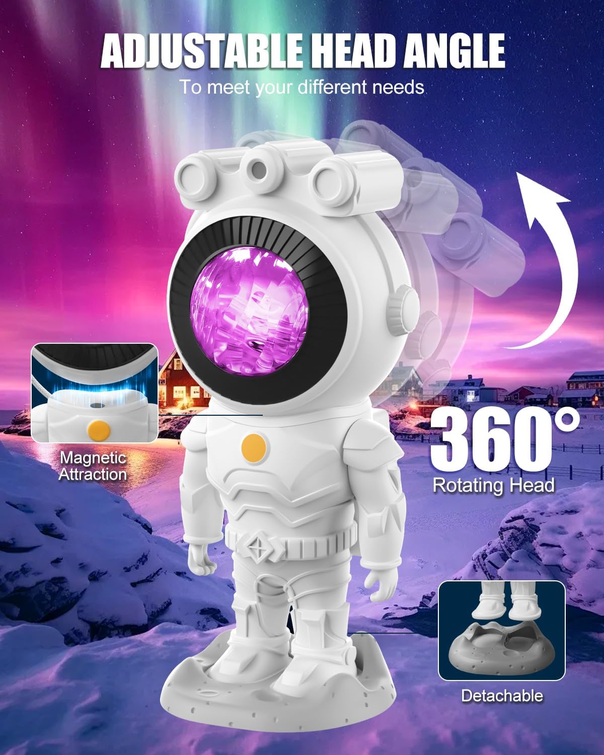 Astronaut Starry Sky Projector Moon Lamp LED Night