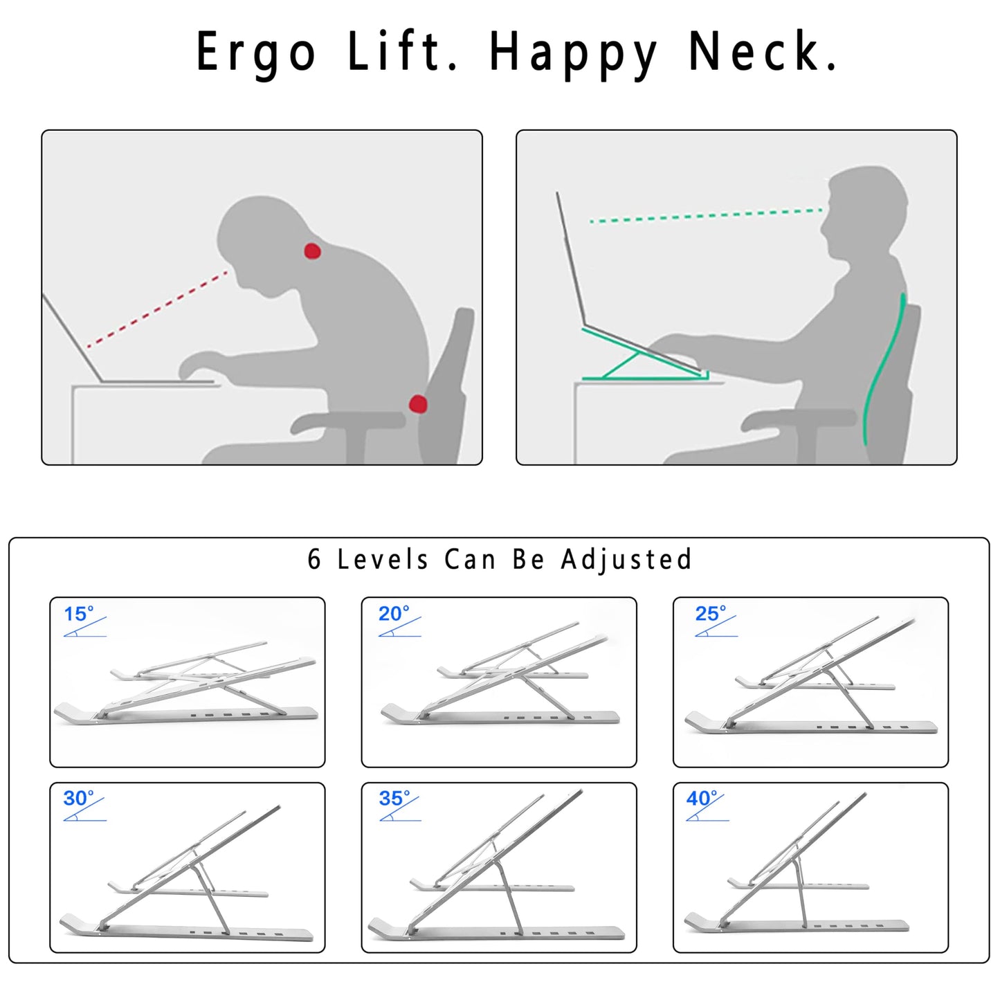 AiTodos® Laptop stand alumnium