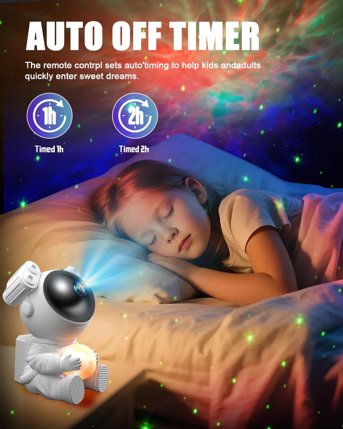 Astronaut Starry Sky Projector Moon Lamp LED Night