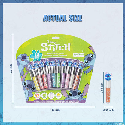 Kids Disney Stitch plant-based lip gloss set - 10 pieces