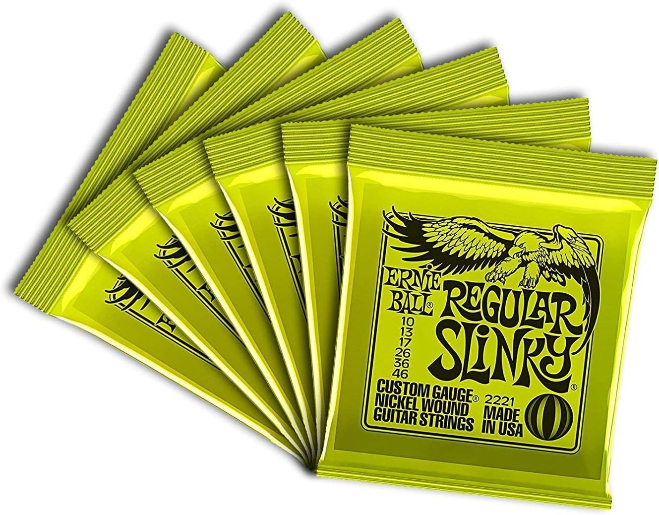 Ernie Ball Regular Slinky Nickel Wound Electric Guitar Strings - 10-46 Gauge