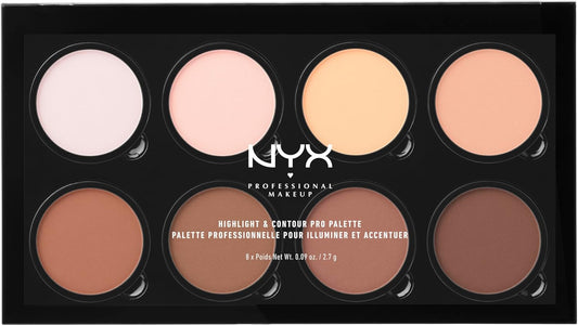 NYX PROFESSIONAL MAKEUP, Highlight & Contour Pro Palette, Powder Contour Kit