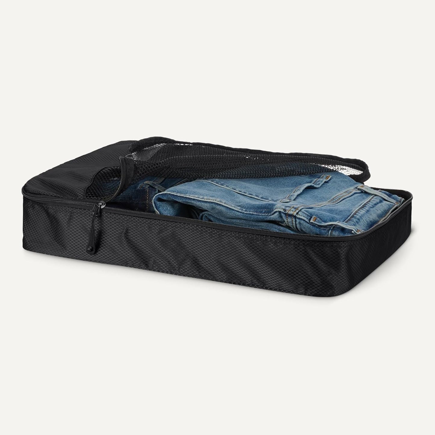 Amazon basics large clothing bags, all grey, M, Pack of 4 x M