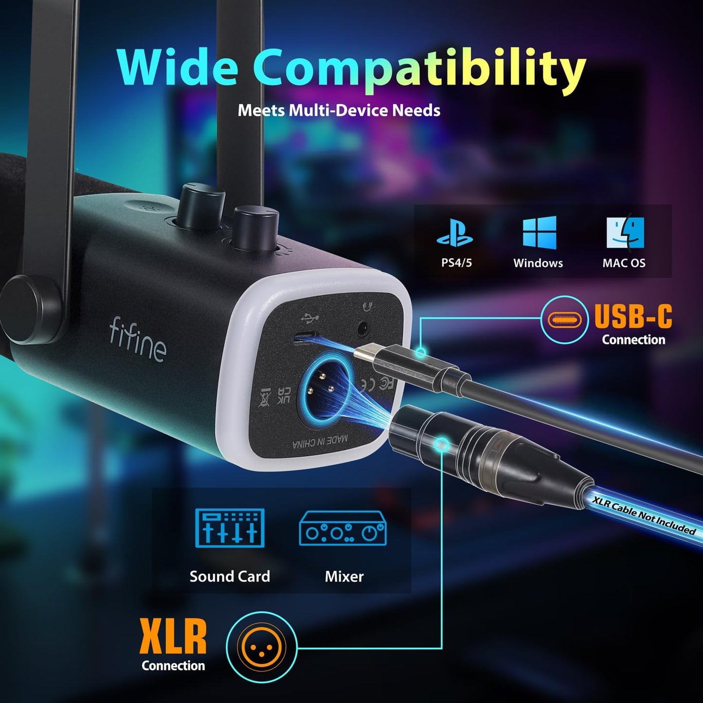 FIFINE USB/XLR Streaming Micro