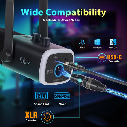 FIFINE USB/XLR Streaming Micro