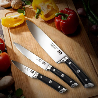 SHAN ZU Kitchen Knives 3 pieces (200mm, 153mm, 95mm)