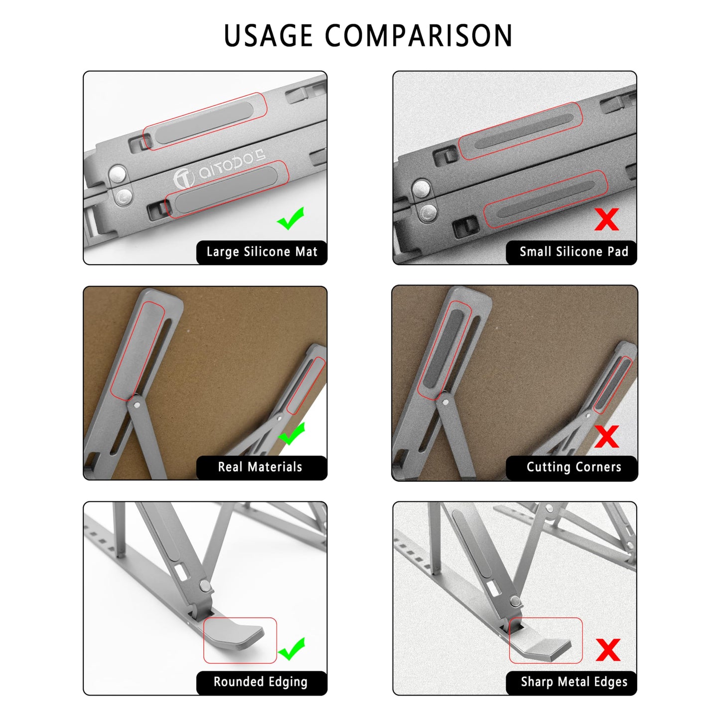 AiTodos® Laptop stand alumnium