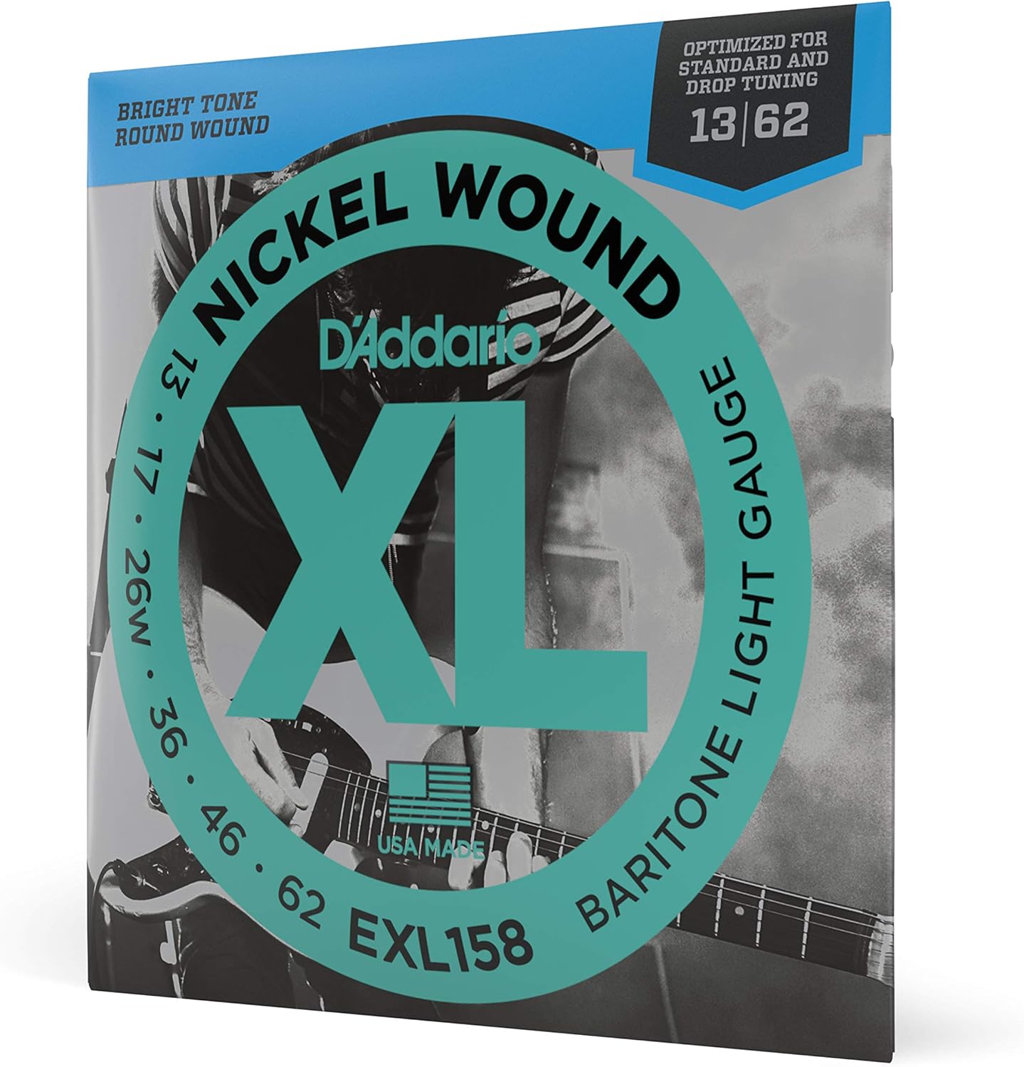 D'Addario Guitar Strings - XL Nickel Electric Guitar Strings - EXL110-3D