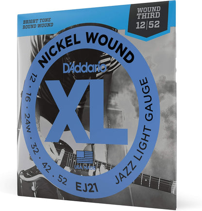 D'Addario Guitar Strings - XL Nickel Electric Guitar Strings - EXL110-3D