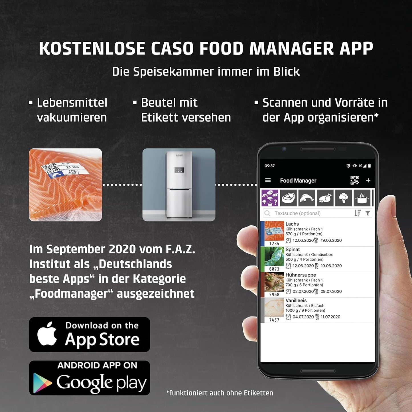 CASO Professional Foil Bags 20 x 30 cm/50 Bags