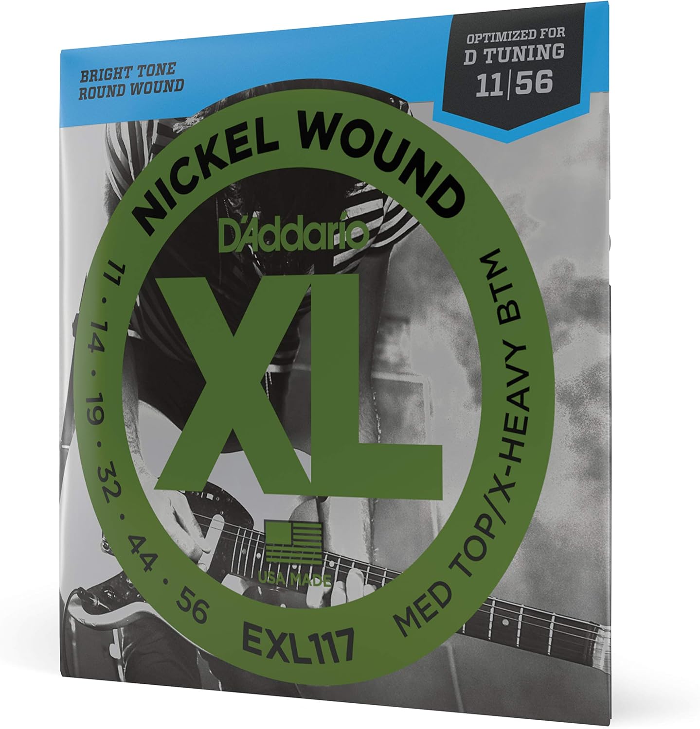 D'Addario Guitar Strings - XL Nickel Electric Guitar Strings - EXL110-3D